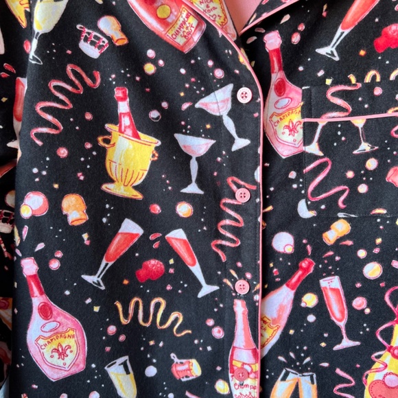 NWT NEW Nick & Nora Pajama Set Celebration Champagne - Picture 6 of 15